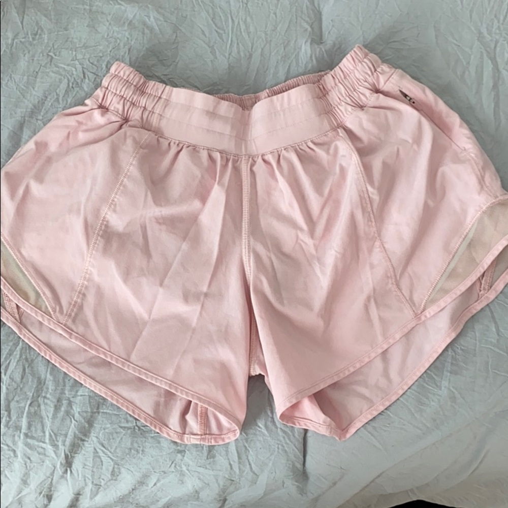 Pink lululemon shorts